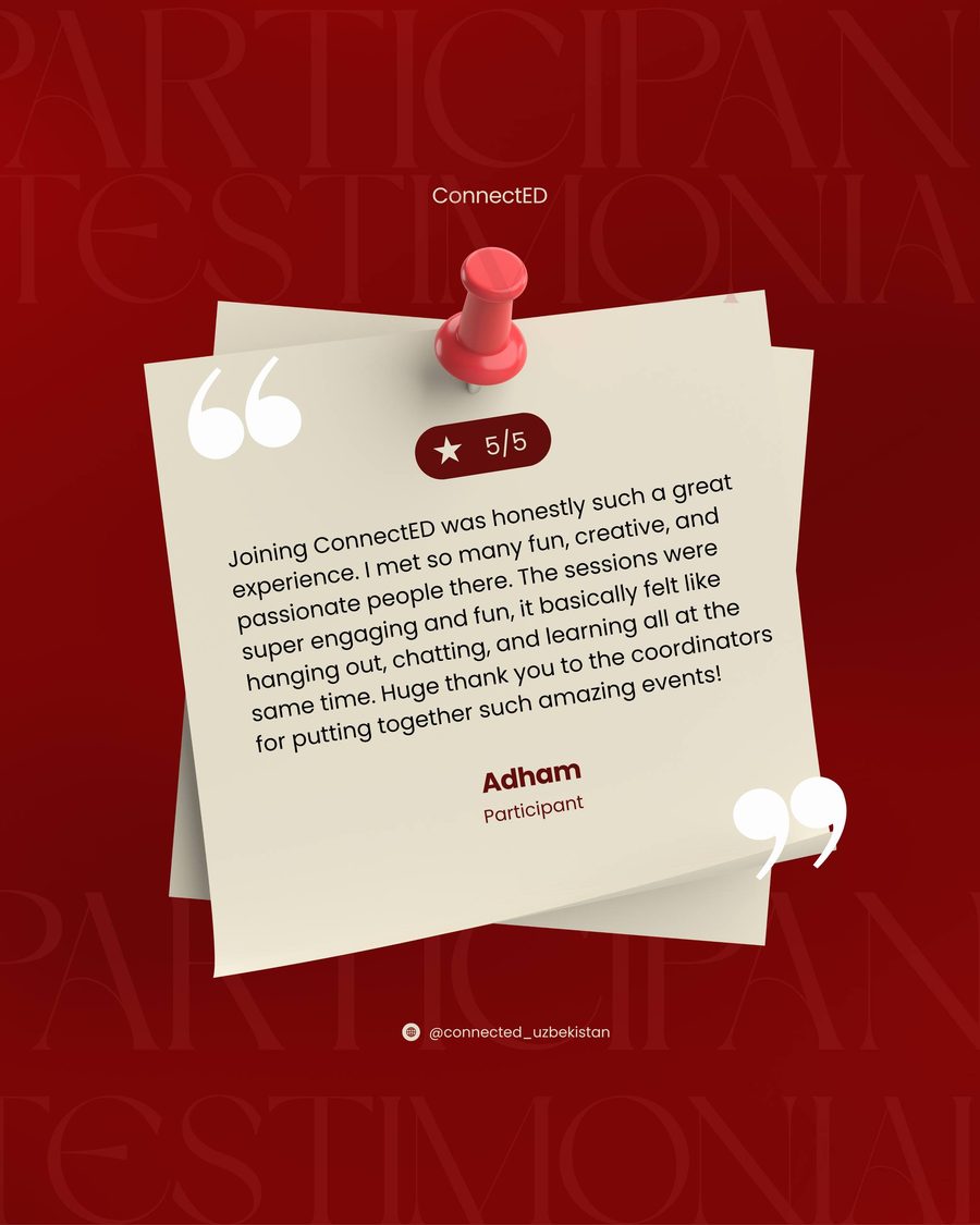 Testimonial from Adham, ConnectED participant
